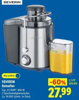 Lidl SEVERIN Entsafter Angebot