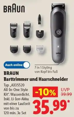 Lidl BRAUN Barttrimmer und Haarschneider Angebot