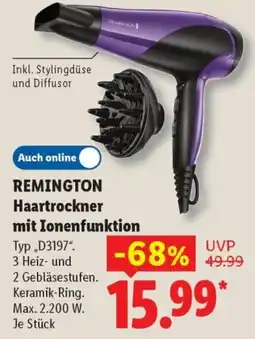 Lidl REMINGTON Haartrockner mit Ionenfunktion Angebot