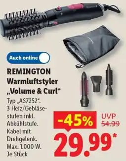 Lidl REMINGTON Warmluftstyler „Volume & Curl“ Angebot