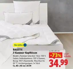 Lidl BALETTE 3-Kammer-Kopfkissen Angebot