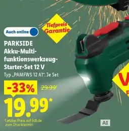 Lidl PARKSIDE Akku-Multifunktionswerkzeug-Starter-Set 12 V Angebot