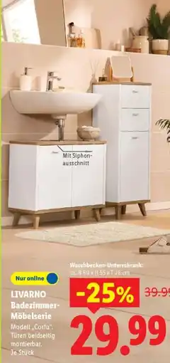 Lidl LIVARNO Badezimmer-Möbelserie Modell „Corfu“ Angebot