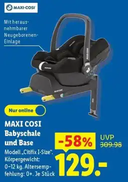 Lidl MAXI COSI Babyschale und Base Angebot