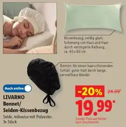Lidl LIVARNO Bonnet/Seiden-Kissenbezug Angebot