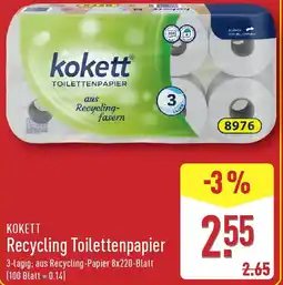 Aldi Nord KOKETT Recycling Toilettenpapier Angebot