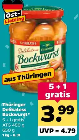 Netto Thüringer Delikatess Bockwurst Angebot