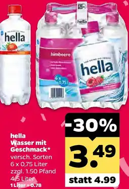 Netto hella Wasser mit Geschmack Angebot