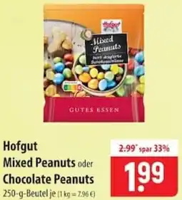 Famila Nord Ost Hofgut Mixed Peanuts oder Chocolate Peanuts Angebot