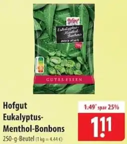 Famila Nord Ost Hofgut Eukalyptus-Menthol-Bonbons Angebot