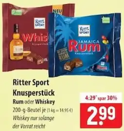 Famila Nord Ost Ritter Sport Knusperstück Rum oder Whiskey Angebot