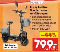 Netto Marken-Discount Rolektro E-Joy Electro-Scooter Angebot
