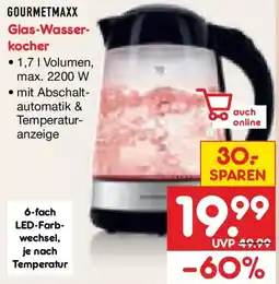 Netto Marken-Discount GOURMETMAXX Glas-Wasserkocher Angebot