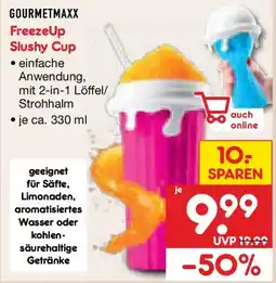 Netto Marken-Discount GOURMETMAXX FreezeUp Slushy Cup Angebot