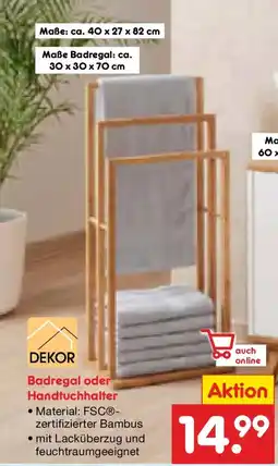 Netto Marken-Discount DEKOR Badregal oder Handtuchhalter Angebot