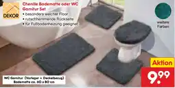 Netto Marken-Discount Chenille Badematte oder WC Garnitur Set Angebot