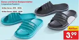 Netto Marken-Discount Damen und Herren Badepanoletten Angebot