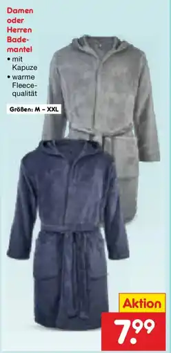 Netto Marken-Discount Damen oder Herren Bademantel Angebot
