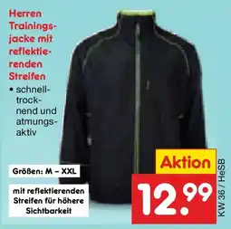 Netto Marken-Discount Herren Trainingsjacke mit reflektierenden Streifen Angebot