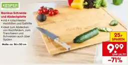 Netto Marken-Discount KESPER Bambus Schneide und Abdeckplatte Angebot