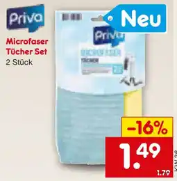Netto Marken-Discount Priva Microfaser Tücher Set Angebot