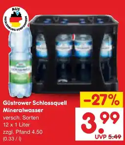 Netto Marken-Discount Güstrower Schlossquell Mineralwasser Angebot