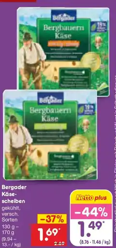 Netto Marken-Discount Bergader Käsescheiben Angebot