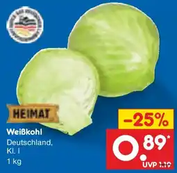 Netto Marken-Discount HEIMAT Weißkohl Angebot