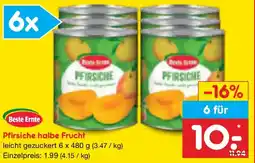 Netto Marken-Discount Beste Ernte Pfirsiche halbe Frucht Angebot