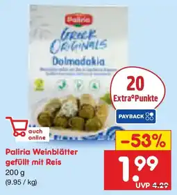 Netto Marken-Discount Paliria Weinblätter gefüllt mit Reis Angebot