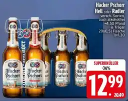 Edeka Hacker Pschorr Hell oder Radler Angebot
