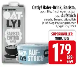 Edeka Oatly! Hafer-Drink, Barista Angebot