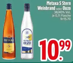 Edeka Metaxa 5 Stern Weinbrand oder Ouzo Angebot