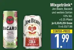 E-Center Jim Beam, Bacardi und weitere Sorten Angebot