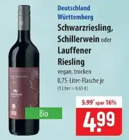 Famila Nord Ost Schwarzwiesling, Schillerwein oder Lauffener Riesling Angebot