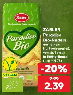 Kaufland Zabler Paradiso Bio-Nudeln Angebot