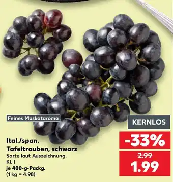 Kaufland Ital./span. Tafeltrauben, schwarz Angebot