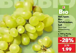 Kaufland Bio-Tafeltrauben, hell Angebot