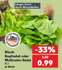 Kaufland Dtsch. Kopfsalat oder Multicolor-Salat Angebot
