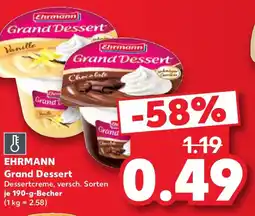 Kaufland EHRMANN Grand Dessert Angebot