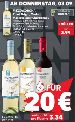 Kaufland MEZZACORONA Pinot Grigio, Merlot, Moscato oder Chardonnay Angebot