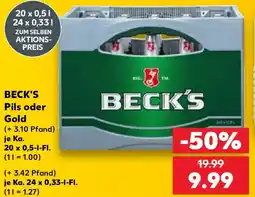 Kaufland BECK'S Pils oder Gold Angebot