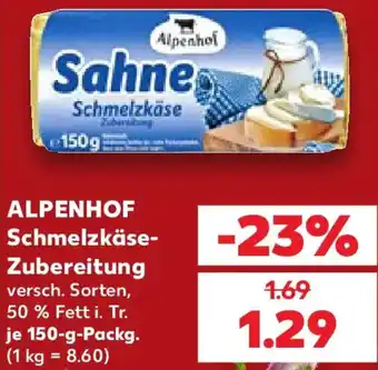 Kaufland Alpenhof Schmelzkäse-Zubereitung Angebot