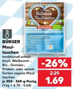 Kaufland BÜRGER Maul-taschen Angebot
