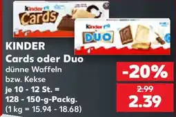 Kaufland Kinder Cards oder Duo Angebot