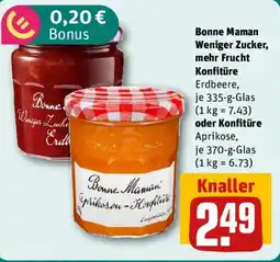 REWE Bonne Maman Weniger Zucker, mehr Frucht Konfitüre oder Konfitüre Angebot