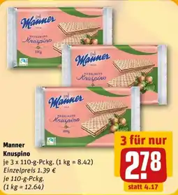 REWE Manner Knuspino Angebot