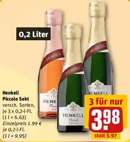 REWE Henkell Piccolo Sekt Angebot