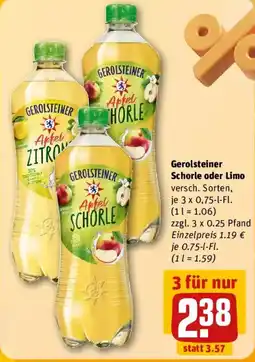 REWE Gerolsteiner Schorle oder Limo Angebot