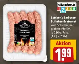 REWE Butcher's Barbecue Schinken-Bratwurst Angebot